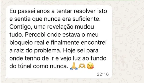 Captura de ecrã de WhatsApp: testemunho de uma mulher que quebrou tabus e se reconectou com o corpo
